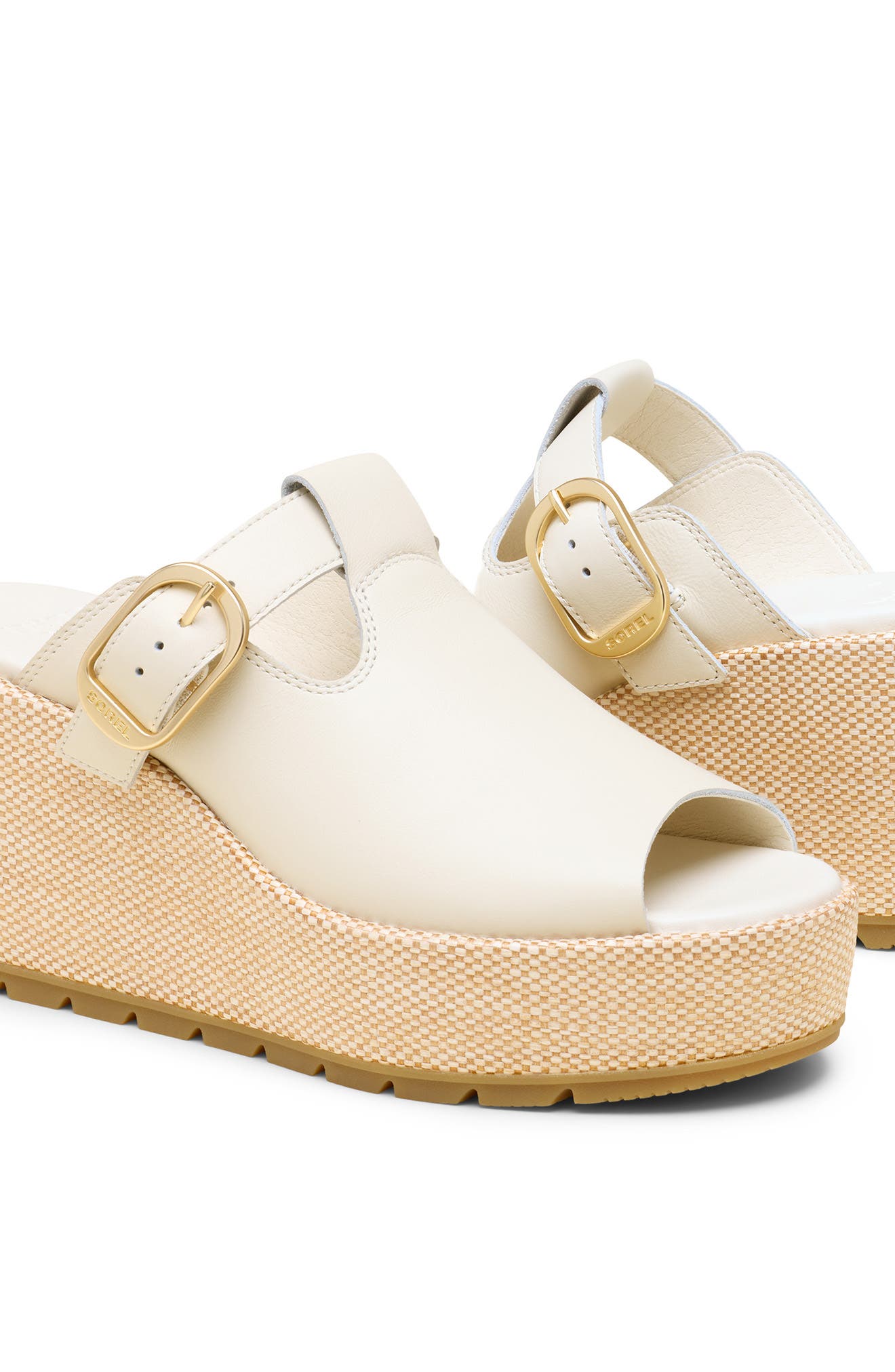 Sunpeak Platform Wedge Sandal, Alternate, color, CHALK/ GUM 16