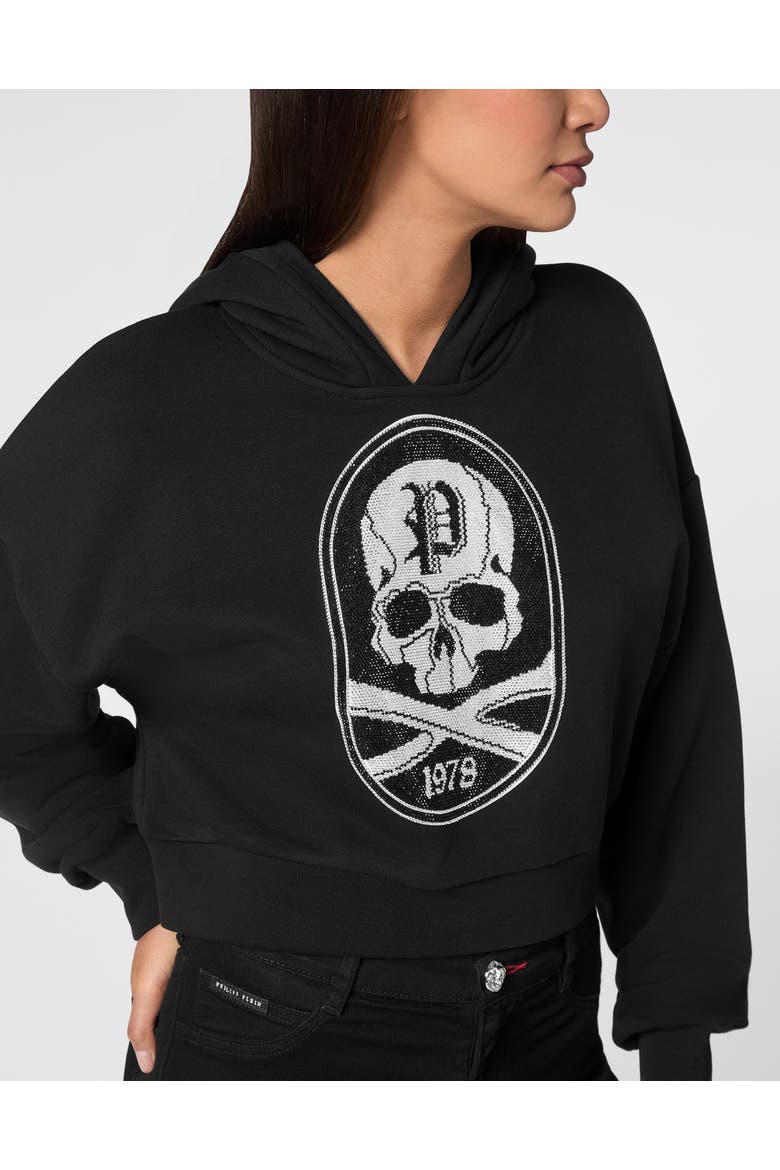 Hooded Sweatshirt Skull&Bones Women, Alternate, color, black