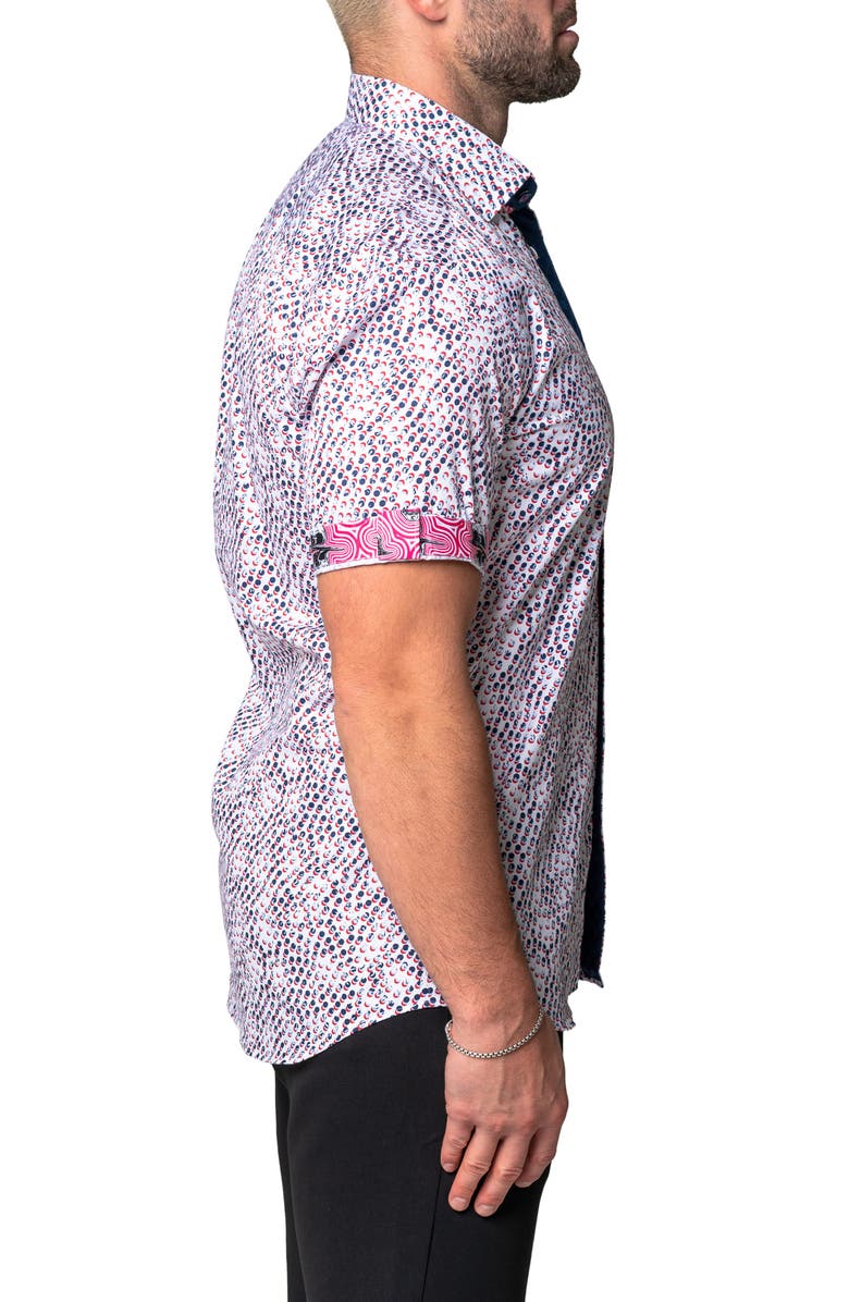 Maceoo Galileo Pool Short Sleeve Contemporary Fit Button-Up Shirt, Alternate, color,