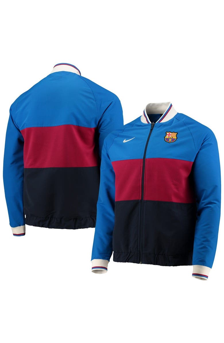 Nike Men's Nike Blue Barcelona I96 Anthem Performance Raglan Full-Zip Jacket, Main, color, 