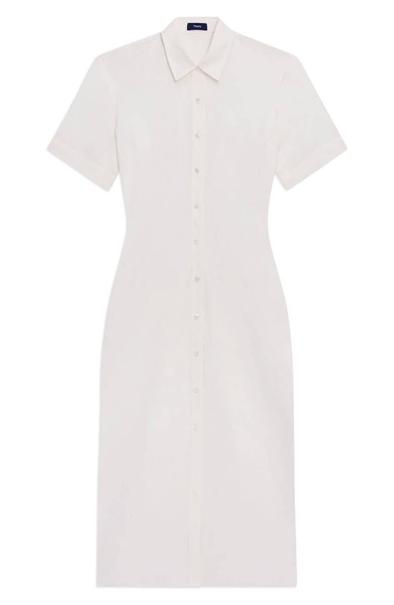 Theory Galena Linen Maxi Shirtdress, Alternate, color, 