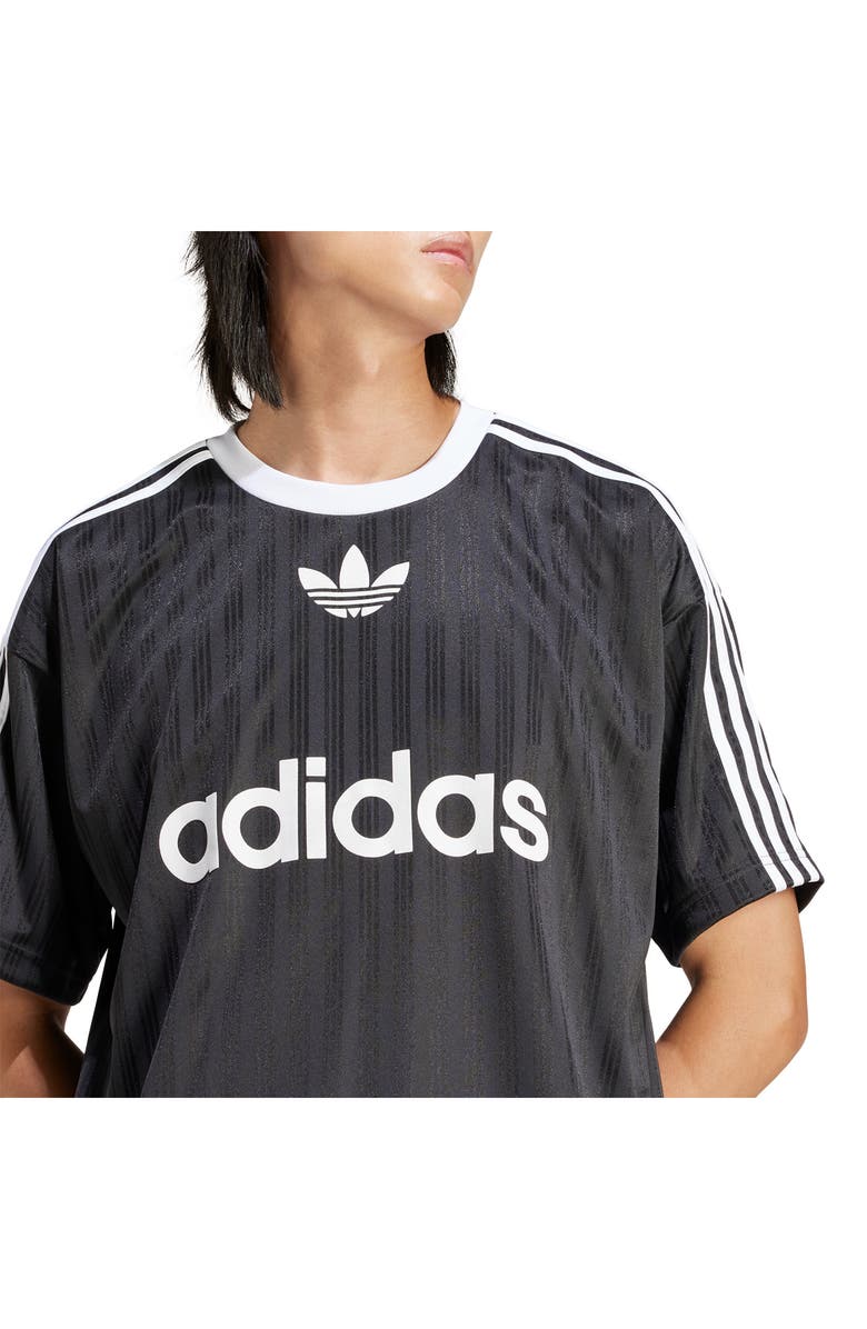 adidas Adicolor Relaxed Fit Recycled Poly T-Shirt, Alternate, color, Black/Whit