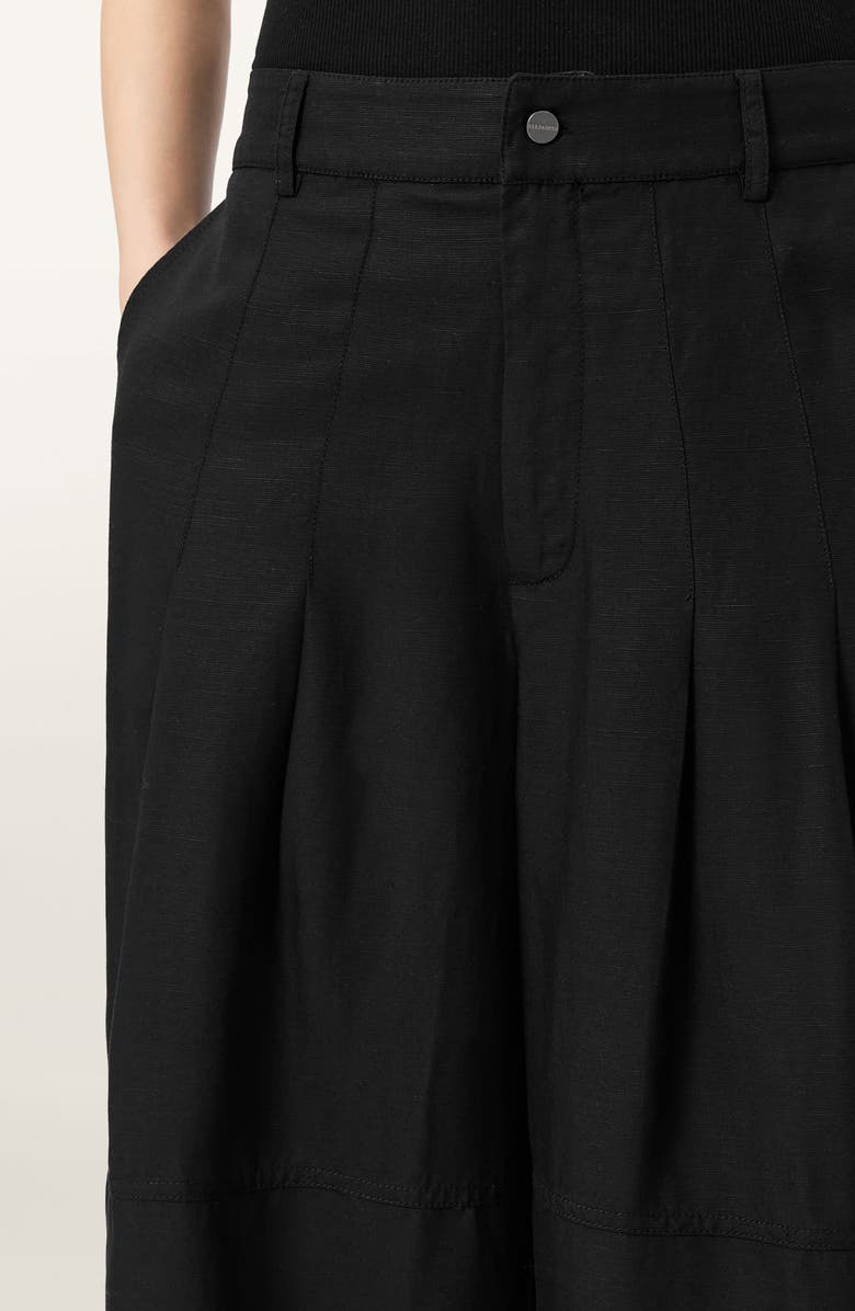 AllSaints Sherell Wide Leg Pants, Alternate, color, Black