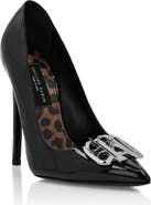PHILIPP PLEIN Patent Leather High Heels Gothic Plein Women