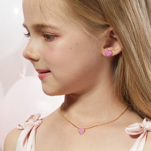 Anna Zuckerman Petit Love Studs In Pink