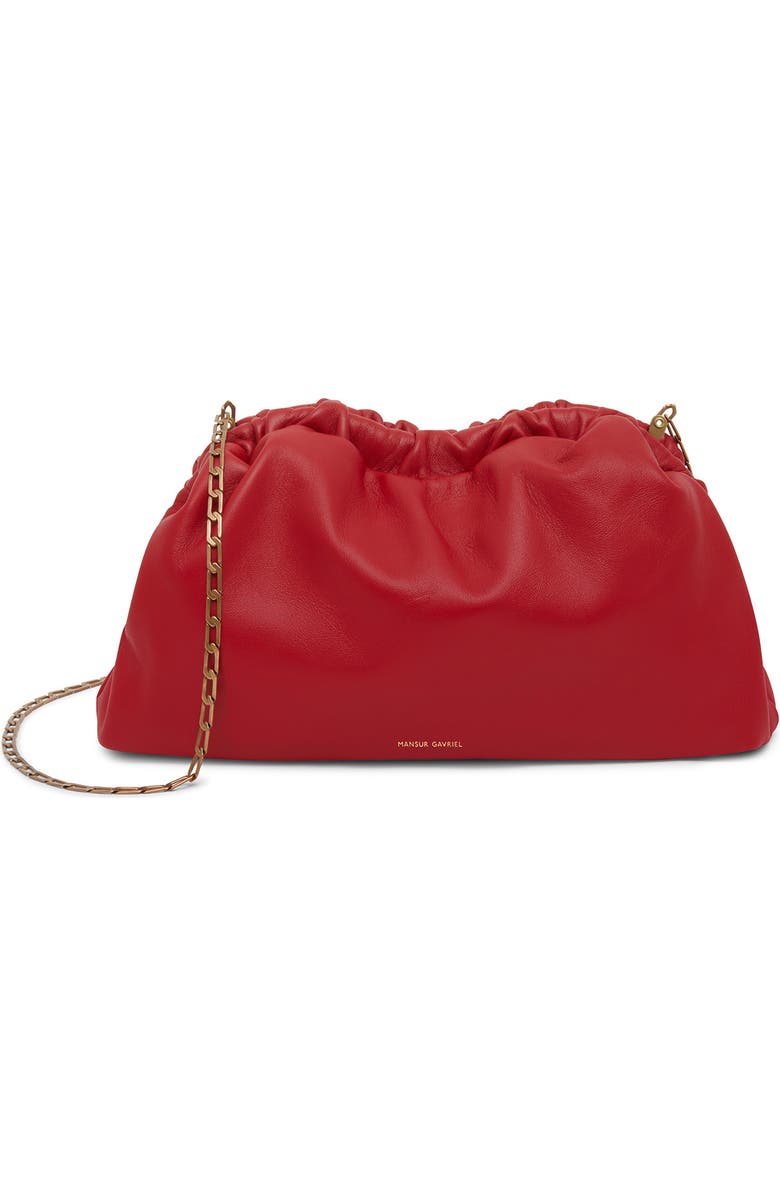 Mansur Gavriel Mini Cloud Chain Leather Clutch, Main, color,
