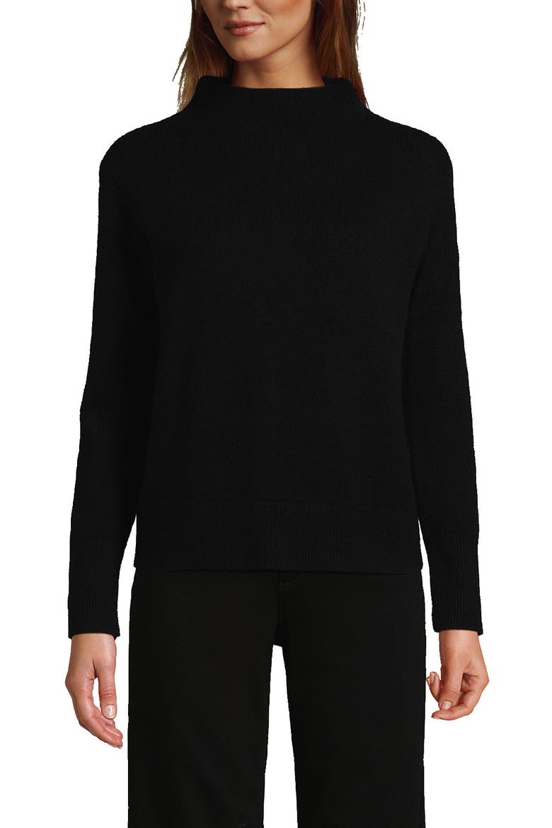Cashmere Funnel Neck Sweater, Main, color, Black