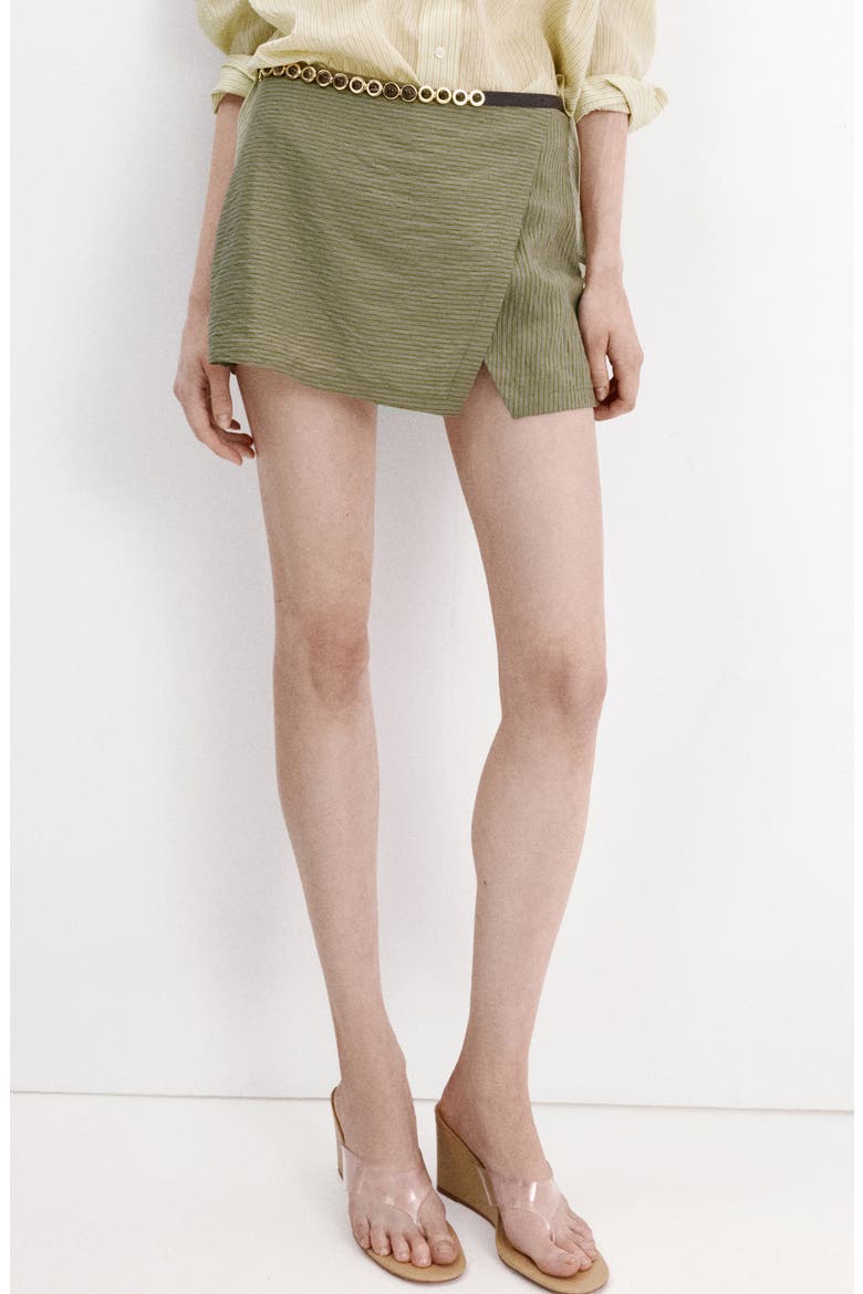 Striped Skort, Main, color, GREEN
