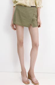 MANGO Striped Skort