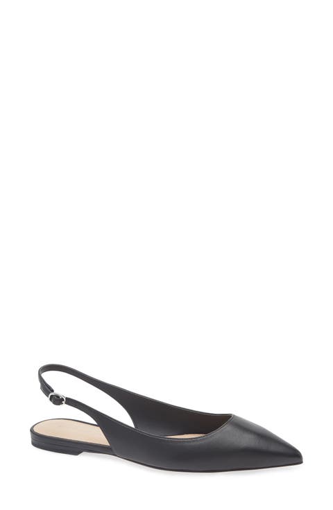 Mara Pointed Toe Slingback Flat (Women)
