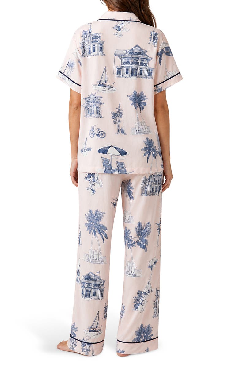 Katie Kime Florida Toile Pajamas, Alternate, color, Pink