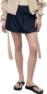MANGO Bubble Hem Denim Miniskirt
