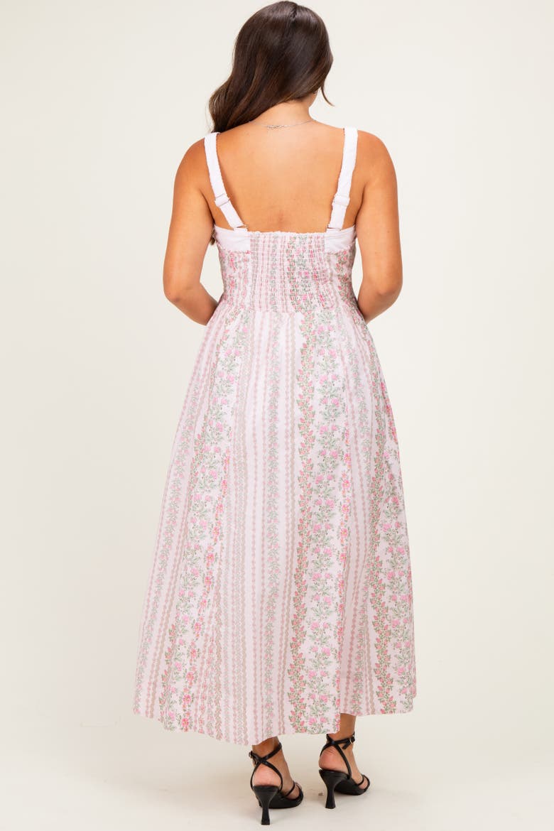 Peony Column Floral Print Maxi Dress, Alternate, color, Pink