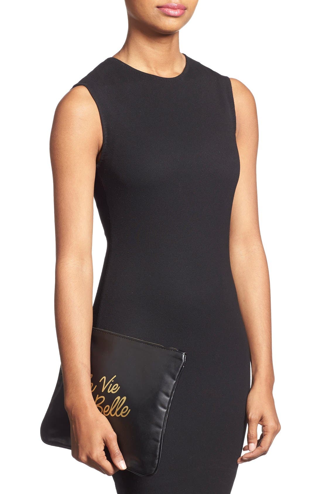 Word Zip Top Pouch, Alternate, color, MULTI