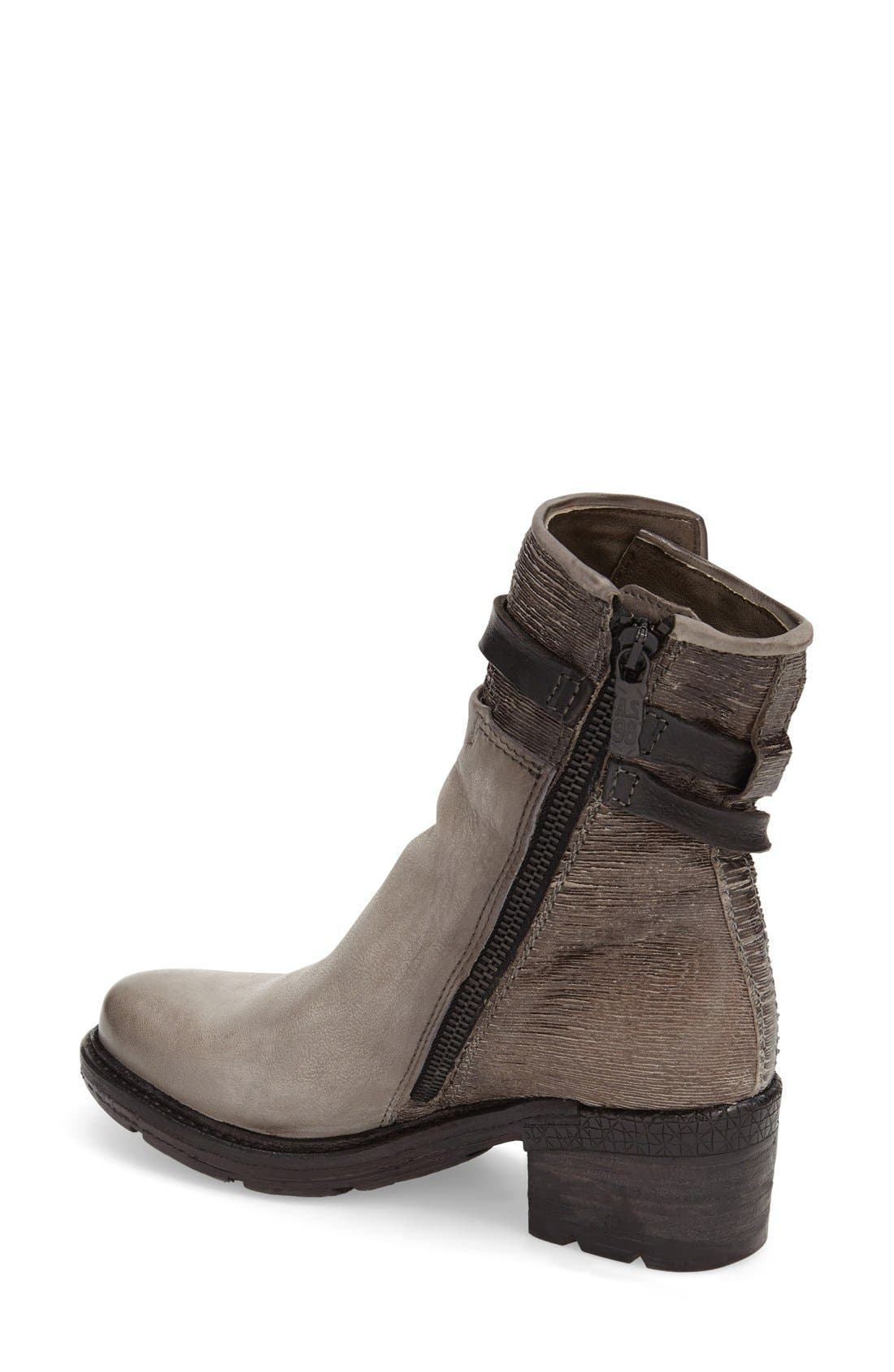 'Netta' Ankle Boot, Alternate, color, GREY LEATHER