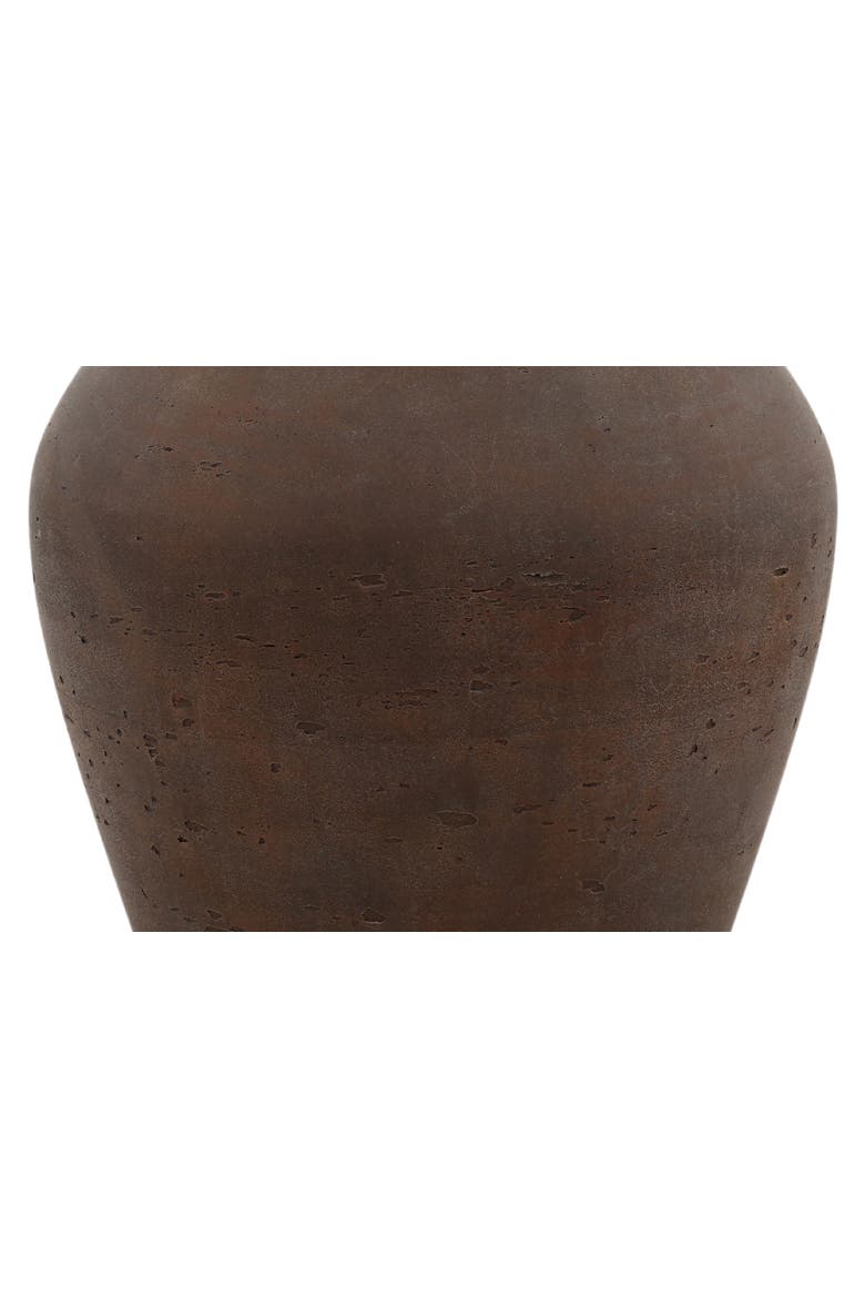 Leander Cement Outdoor Vase, Alternate, color, Brown - Medium