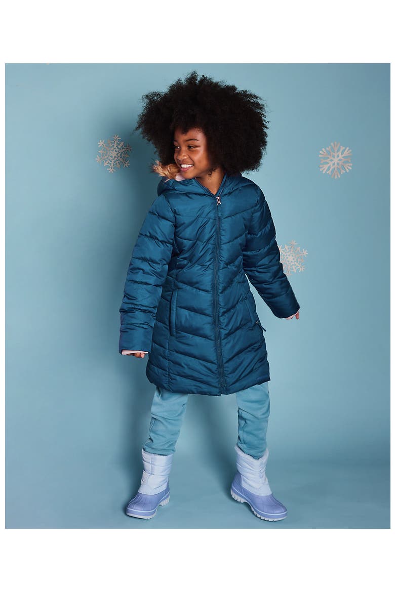 Girls Fleece Lined Coat, Main, color, Teal