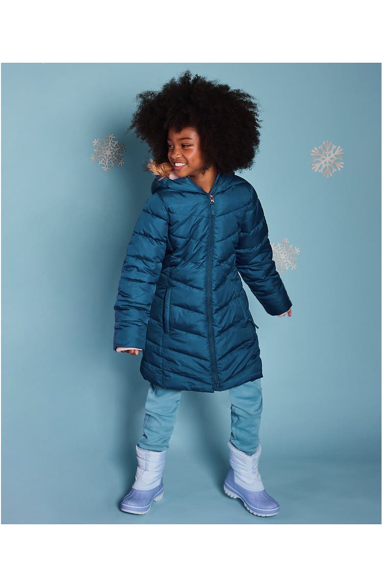 Lands' End Girls Fleece Lined Coat, Main, color, Teal