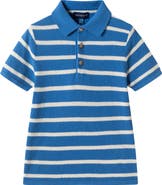 Andy & Evan Kids' Stripe Textured Cotton Polo