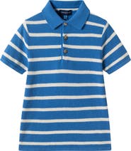 Andy & Evan Kids' Stripe Textured Cotton Polo