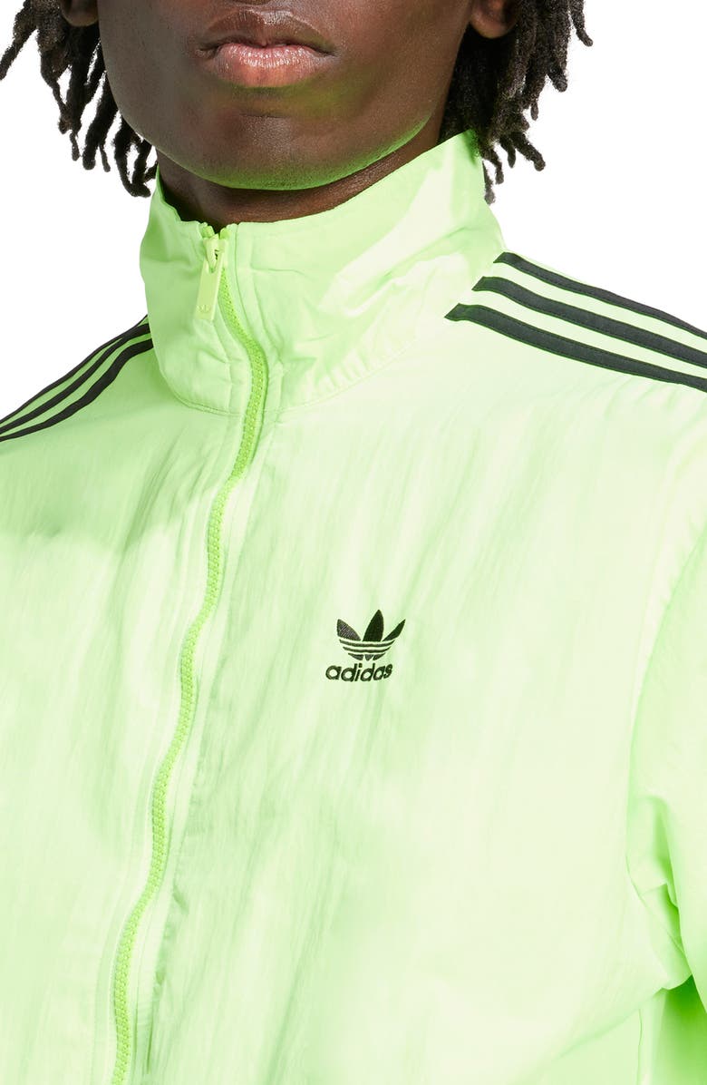 adidas Firebird Recycled Polyester Track Jacket, Alternate, color, Signal Green/ Black