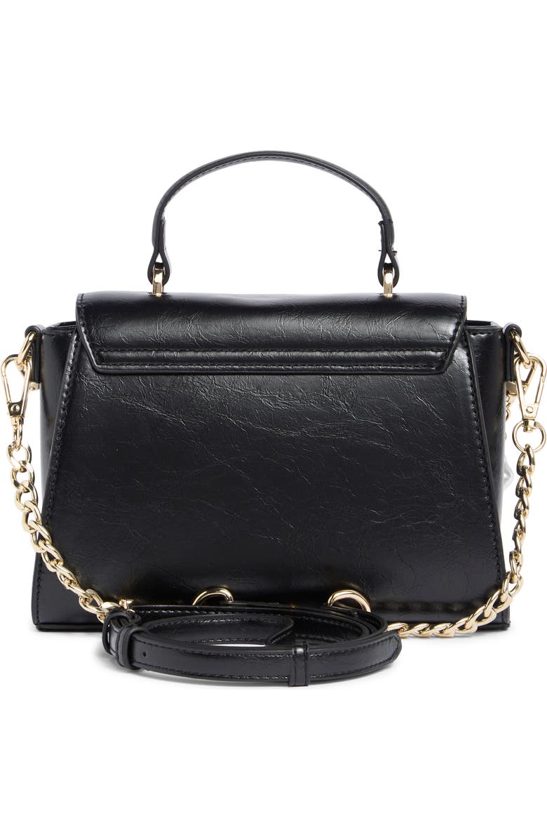 Madden Girl Faux Leather Top Handle Bag, Alternate, color, Black