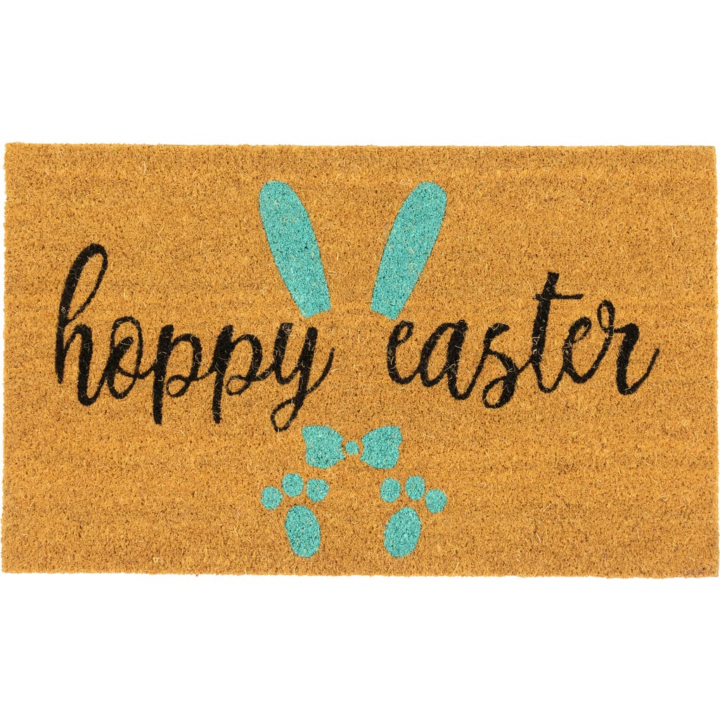 Northlight 18in Hoppy Easter Coir Outdoor Doormat In Blue