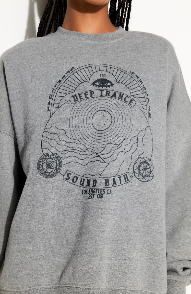 Spiritual Gangster Trance Oversize Cotton Fleece Graphic Sweatshirt, Alternate, color, 