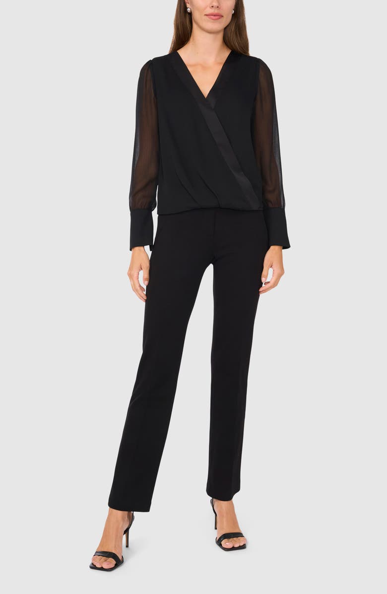 Halogen<sup>®</sup> Faux Wrap Chiffon Top, Alternate, color,