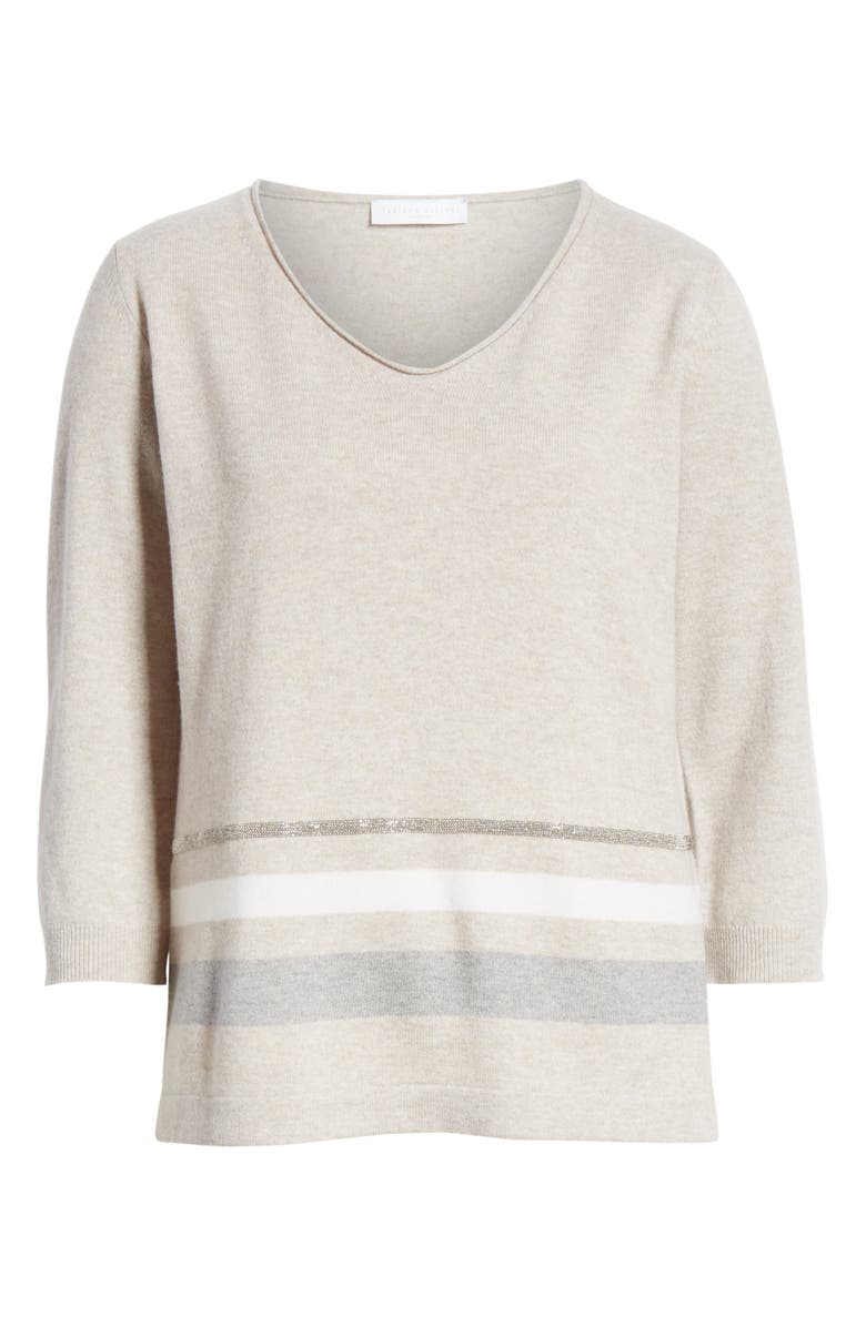 Fabiana Filippi Stripe Wool Blend Sweater, Alternate, color, 