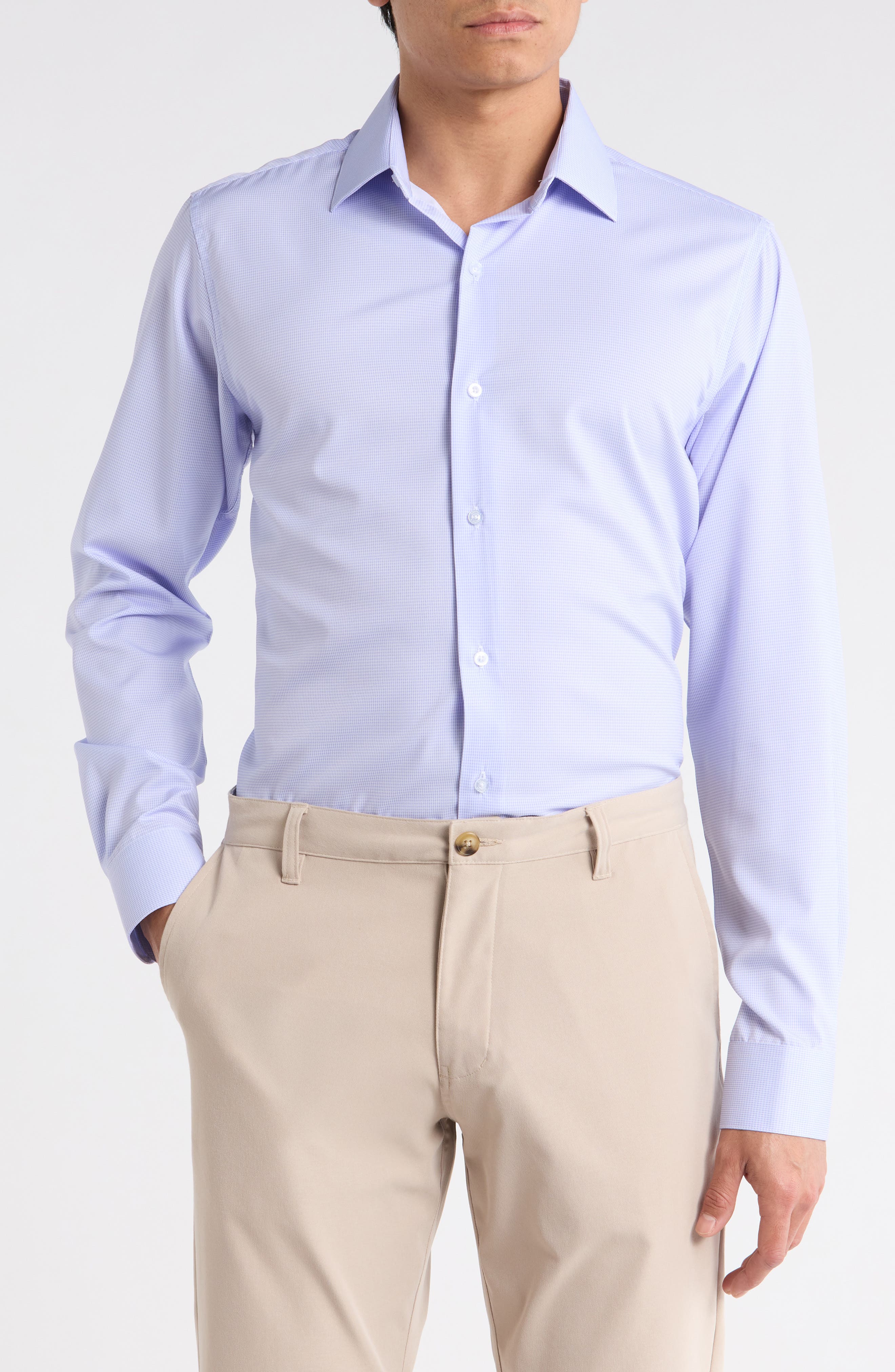 Nautica Slim Fit Micro Check Dress Shirt