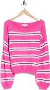 Madden Girl Boat Neck Balloon Sleeve Sweater