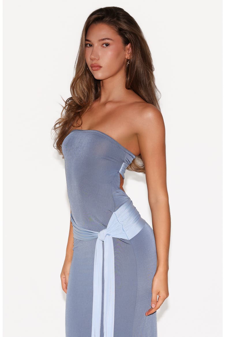 Tove Strapless Maxi Dress, Alternate, color, BLUE
