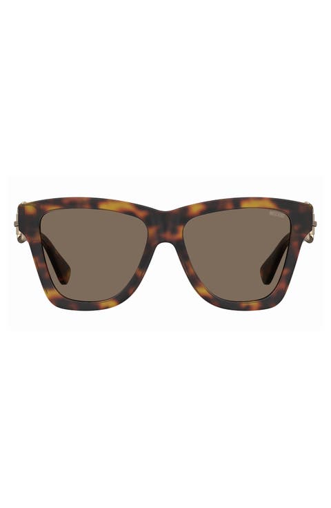 54mm Gradient Rectangular Sunglasses