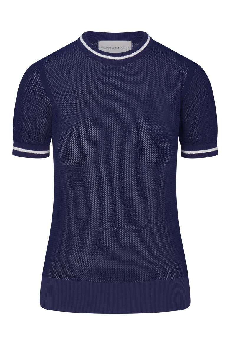 Sydney Cotton Mesh Golf T-Shirt, Alternate, color, LEGACY NAVY WHITE