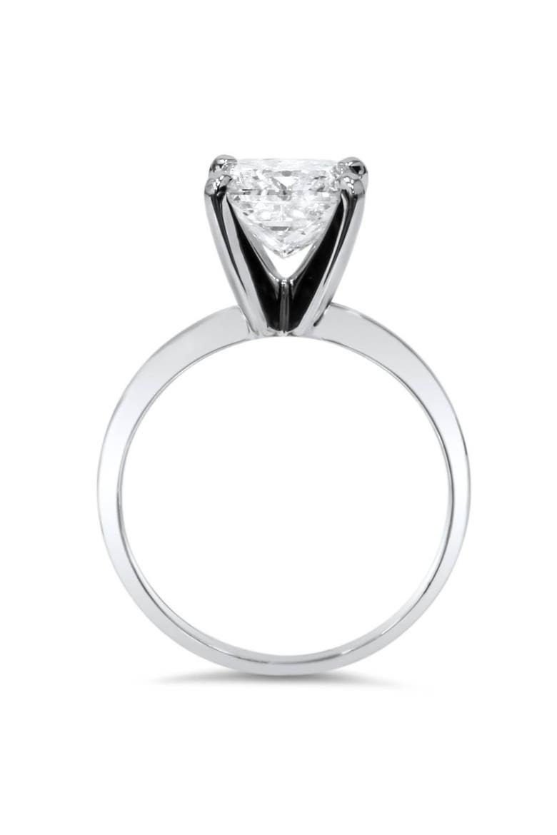 1/2ct Lab Grown Diamond Solitaire Engagement Ring 14k Gold, Alternate, color, 14k White Gold