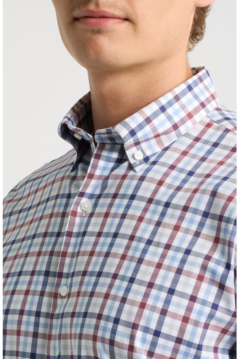 Elliot Checked Stretch Sport Shirt, Alternate, color, LAKESIDE