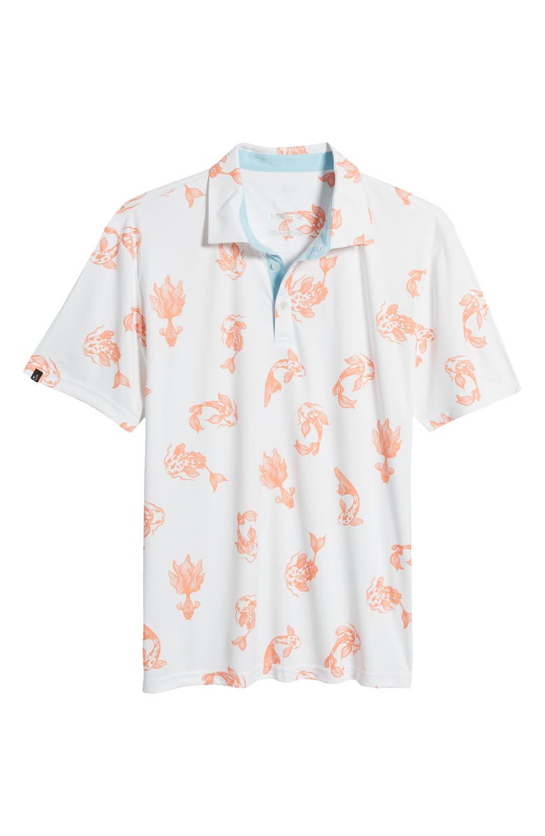 Swannies Finn Koi Print Golf Polo, Alternate, color, 