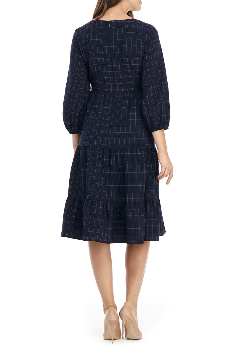 Brynn Square Neck A-Line Dress, Alternate, color, NAVY MULTI