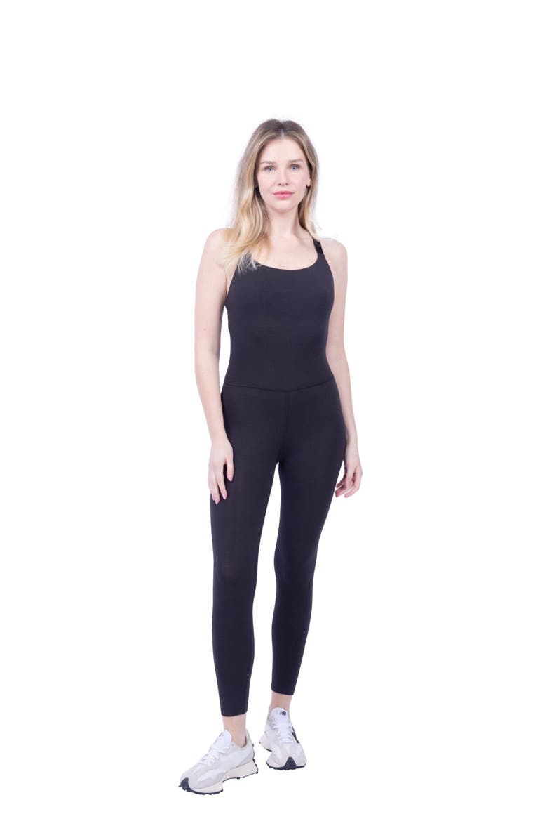 Lezat Amelia Organic Cotton Jumpsuit, Alternate, color, Black
