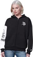STARTER Women's Starter  Black Minnesota Vikings 4th Down Full-Zip Hoodie