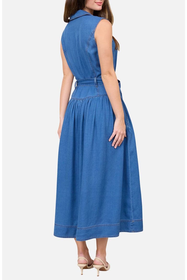 Tie Waist Denim Dress, Alternate, color, DENIM