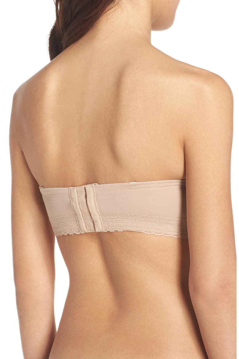 Truly Smooth Strapless Underwire Bra, Alternate, color, CAFE