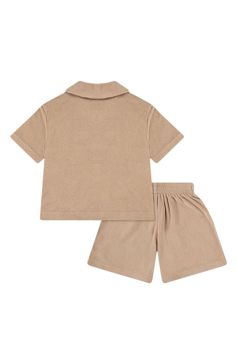 Jordan Kids' Terry Cloth Camp Shirt & Shorts Set, Alternate, color, Hemp
