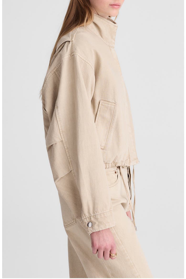 Denim Crop Field Jacket, Alternate, color, FADED KHAKI