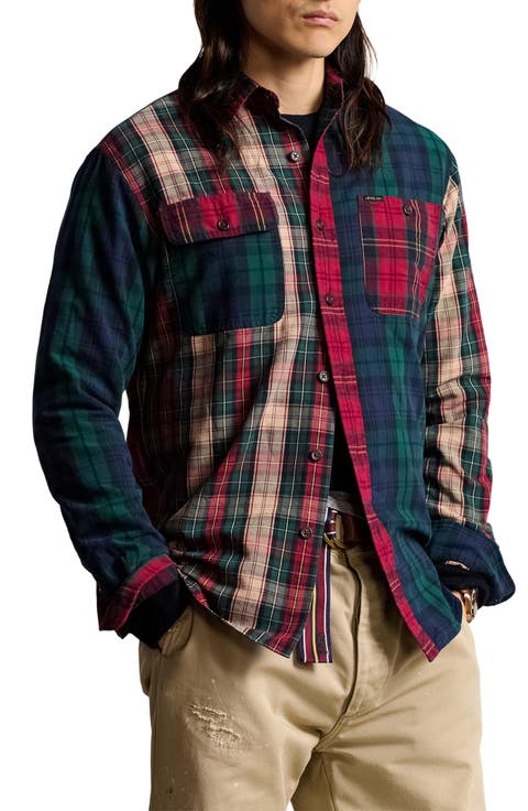 Plaid Classic Fit Brushed Oxford Button-Down Shirt