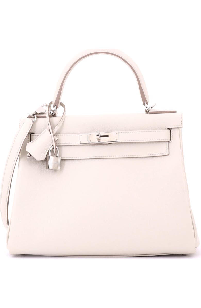 Pre-Owned Hermes Kelly Handbag Light Evercolor with Palladium Hardware 28, Main, color, Beton