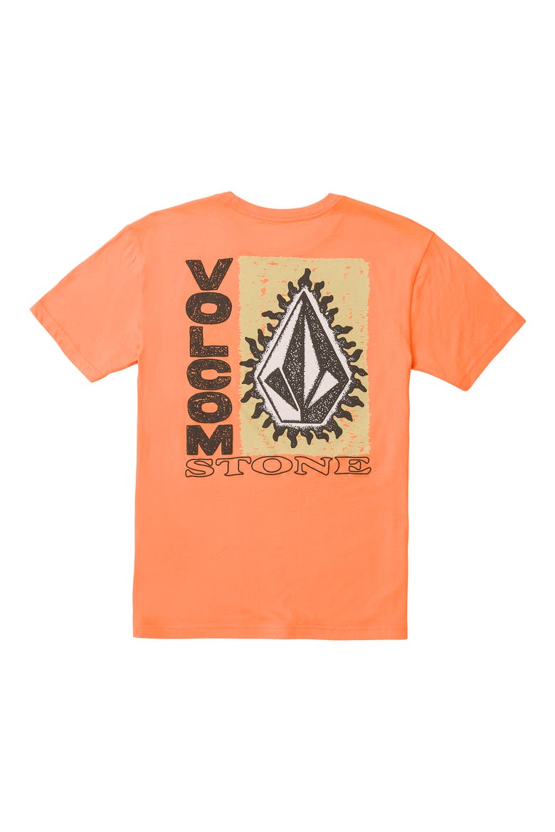 Kids' Flamed Cotton Graphic T-Shirt, Alternate, color, TURBO ORANGE