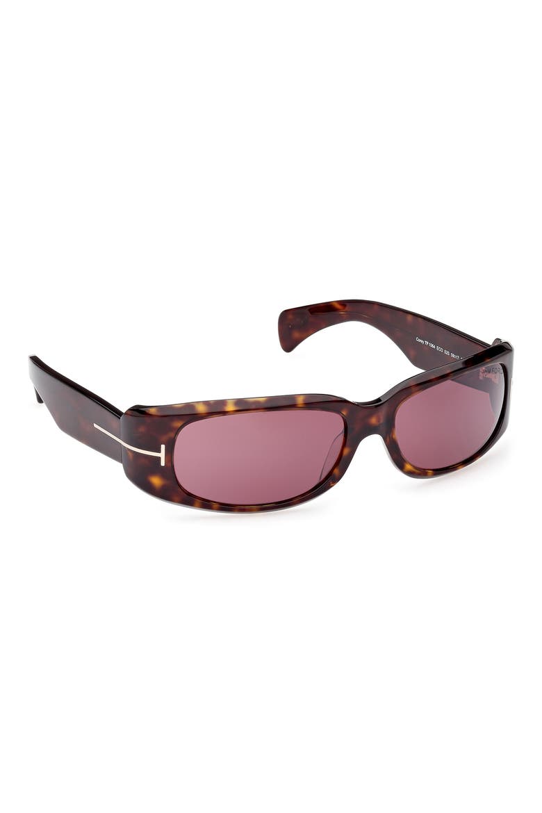 Corey 59mm Square Sunglasses, Alternate, color, DARK HAVANA / BORDEAUX SILVER