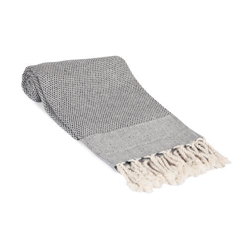 Olive And Linen Olive & Linen Whisper Weight Natural Turkish Towel In Gray